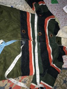 Striped Hooded Jacket 32 Small Size