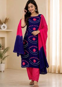 original bandhani cutton suit matiriyal 👗