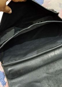 Classic Black Leather Satchel Bag