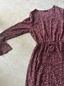 Floral Burgundy Dress