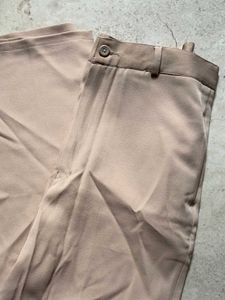 Unisex Classic Beige Wide-Leg Trousers
