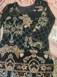 pakistani black sequins dress