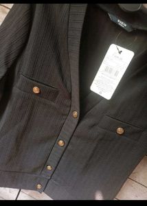 SHEIN BRANDED Chic Black Button-Up Top and shirt