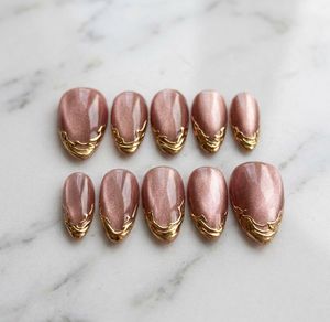 Elegant Gold &amp; Pink Nail Art Set
