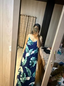 Blue Floral Maxi Dress🦋