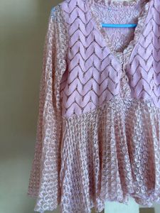 Lace Peplum Top