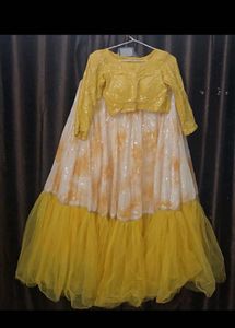 Yellow Sequin Lehenga Choli Set 😯
