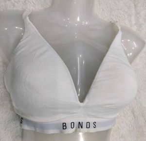 Bonds White Triangle Bra 💙