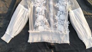 White Floral Lace Blouse