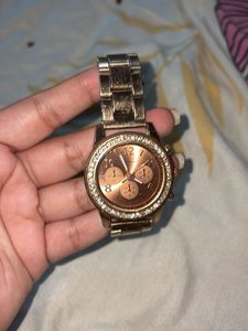 Rose Gold Chronograph Watch