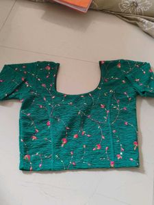 Beautiful Teal Embroidered Blouse