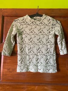Sheer Lace Floral Top