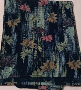Blue Leaf Print Kurta