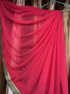 Elegant Pink Embroidered Dupatta
