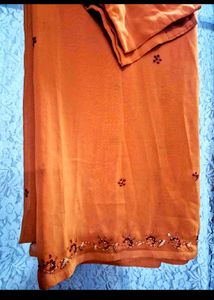 Elegant Orange Saree