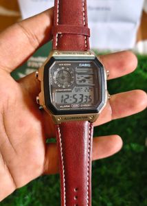 Premium Casio Brown Leather Belt Watch