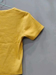 Mustard Crop Top - Trendy &amp; Stylish