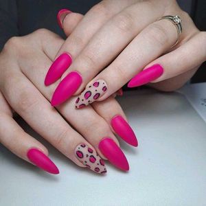 Pink & Leopard Nail Polish