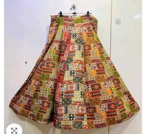 Bohemian Patchwork Print Skirt