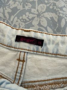 Ginger by Lifestyle Light Wash Ripped Denim Shorts