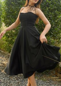 Satin neck choker Midi Dress