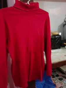 Red Turtleneck Sweater