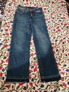 Women's Wide Leg dark Blue Denim Jeans