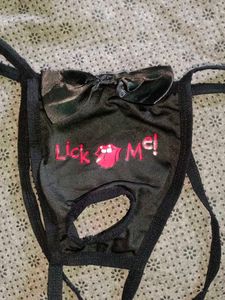 men's unique sexy Lick Me Thong