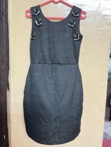 Stylish Embellished Black Dress