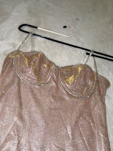 Sparkly Rose Gold Mini Dress