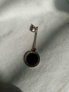 Elegant Black &amp; Crystal Drop Earrings