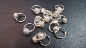 Pure Hand made Silver Shanti Moti Ring