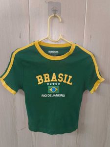 Green Brasil Rio de Janeiro Crop Tee