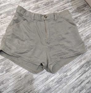 Olive Green High Waisted Shorts