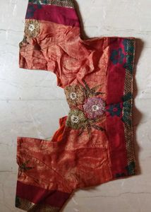 Embroidered Silk Blend Saree