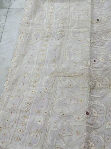 Elegant White Chikankari Saree
