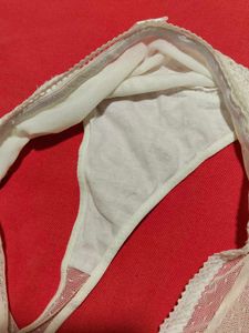 Janina White Lace Thong Panty – M