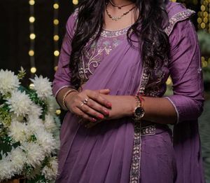 Elegant Mauve Saree