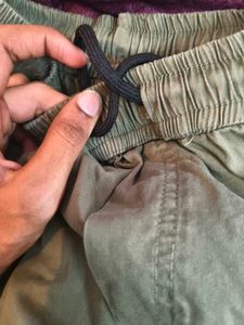 Olive Green Cargo Pants(loose fit)