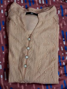 Peach Lace Top