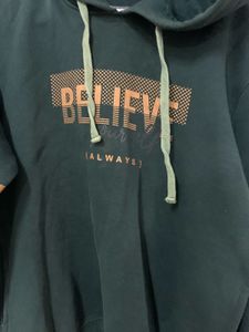 women Dark Green "Believe" Hoodie