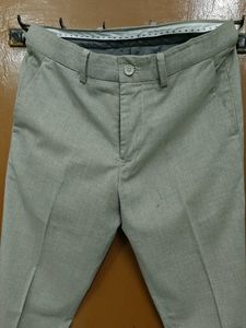 Men's Beige Formal Trousers