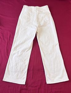 H&amp;M White Wide Leg Jeans