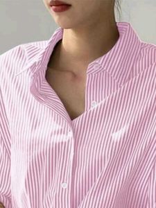 Pink Striped Button-Up Shirt