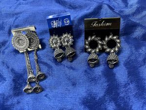 Oxidized Jhumka Earrings Set