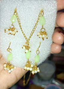 Elegant  Stone &amp; Pearl Necklace Set in 6 different