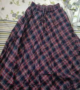 Plaid Midi Skirt