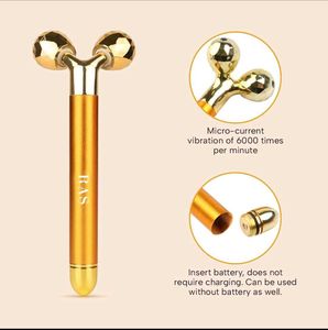 RAS luxury Gold Y-Shape 3D Electric Face Massager