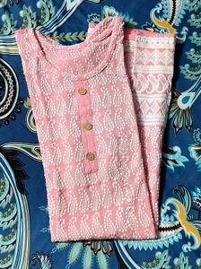 ELEGANT PEACH PINK KURTA 🩷