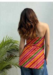 Boho Halter Neck Kurta Top